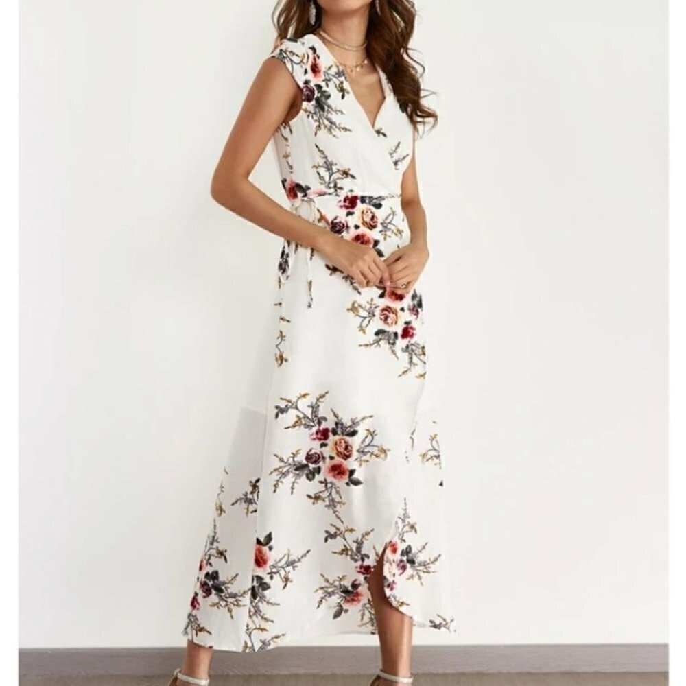 Floral Wrap Dress - Picture 3 of 10